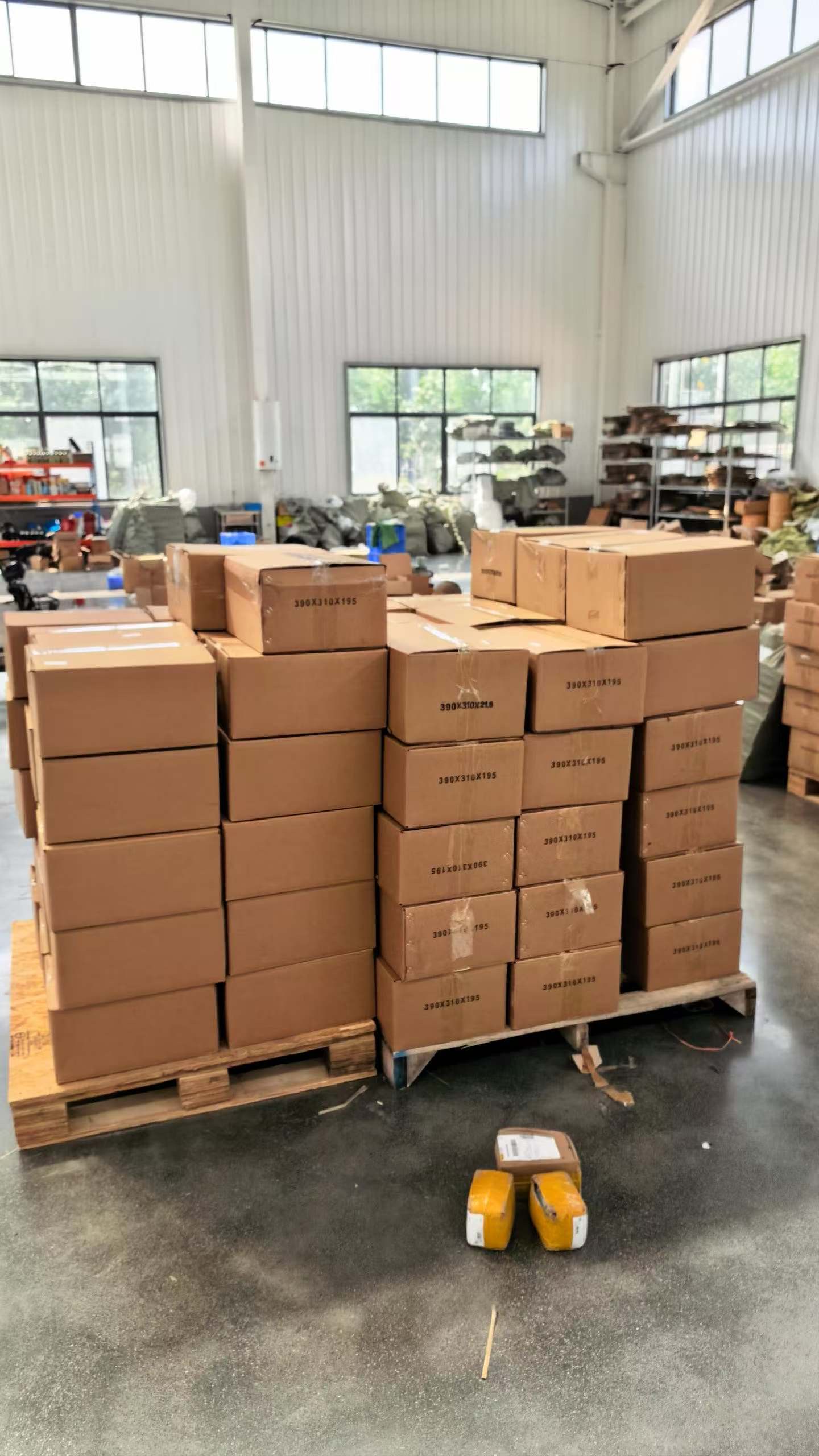 ZSCNC palletized cartons ready for shipment